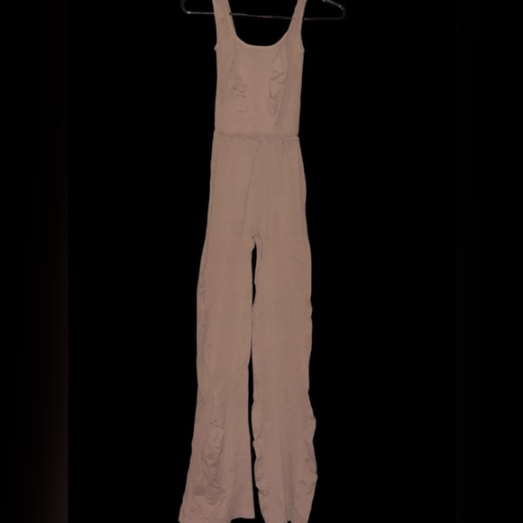 NWOT Free People Good Karma Flare Onesie- Mocha//Latte color - Picture 2 of 4